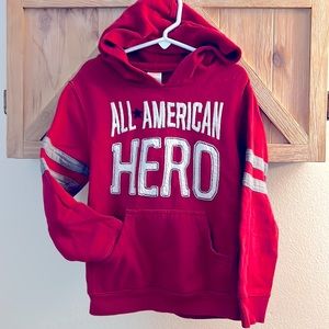 ❤️3/$25 (4T) Gymboree All American Hero Vintage Style Hoodie Sweatshirt Cozy